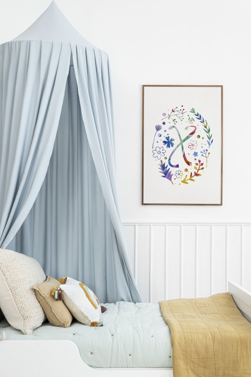 Floral Monogram Personalised Art Print