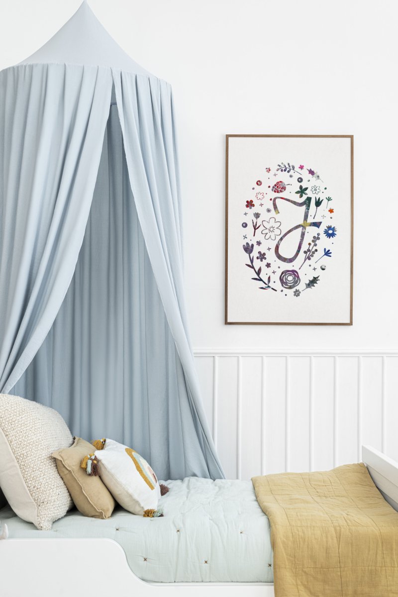 Floral Monogram Personalised Art Print