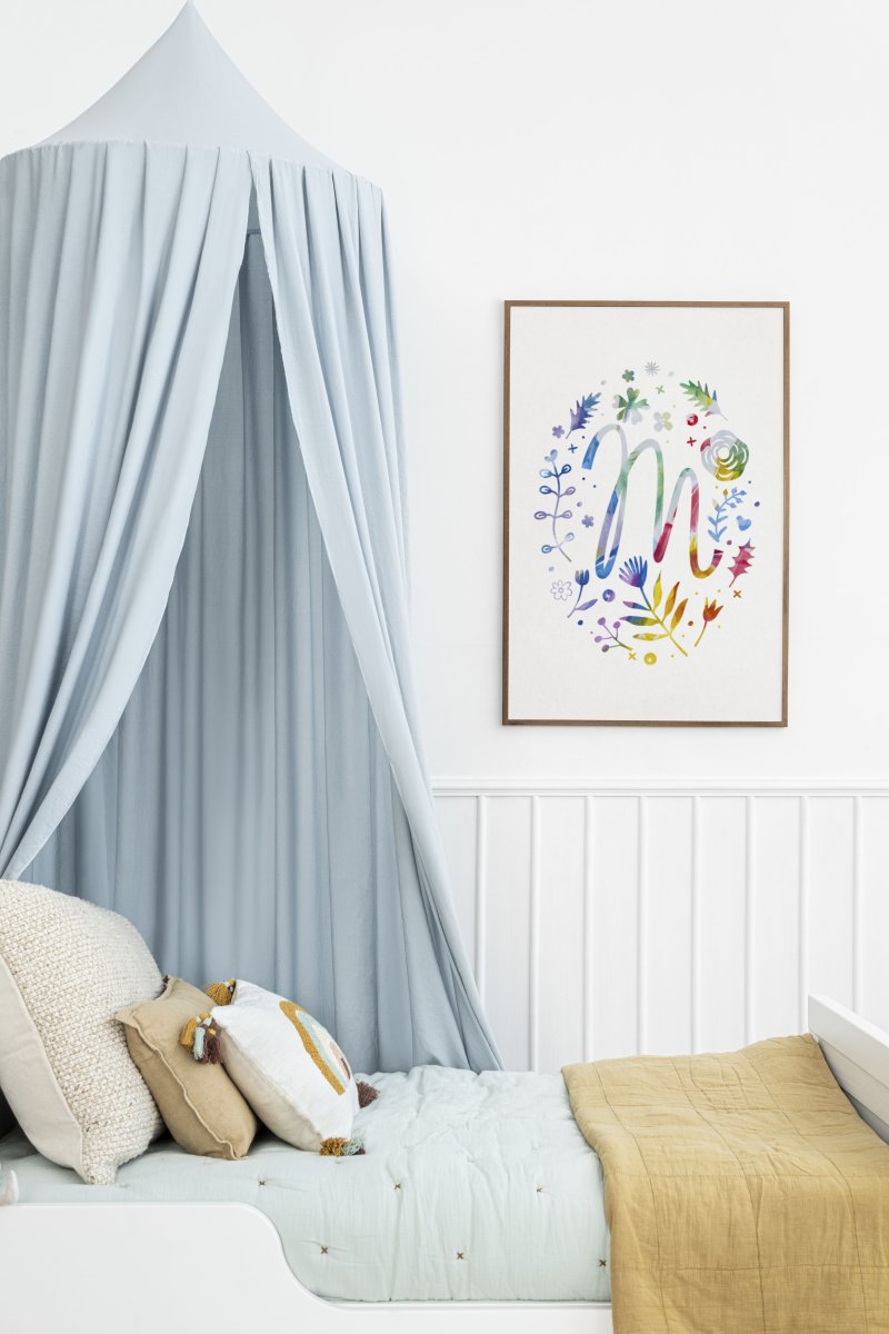 Floral Monogram Personalised Art Print