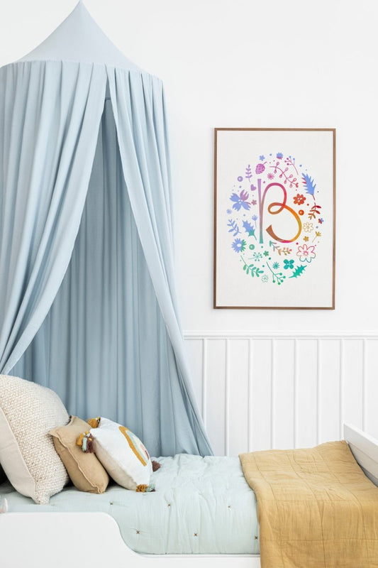 Floral Monogram Personalised Art Print
