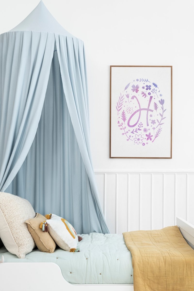Floral Monogram Personalised Art Print
