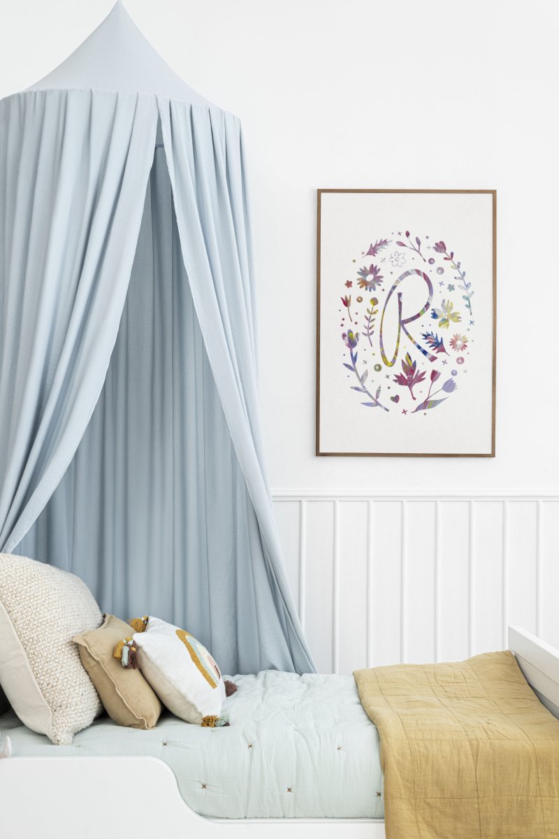 Floral Monogram Personalised Art Print
