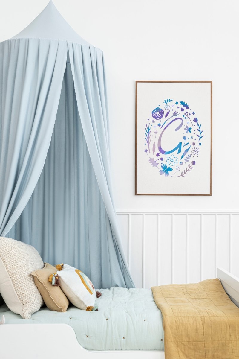 Floral Monogram Personalised Art Print