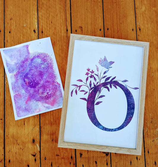 Flower Initial Personalised Art Print