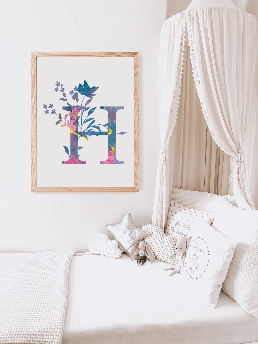 Flower Letter Digital Print - Mini MatisseArt PrintBaby showerBaby Shower Gifts