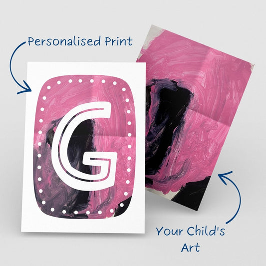 G Alpha Personalised Name Art Print - Mini MatisseArt PrintBaby showerBaby Shower Gifts