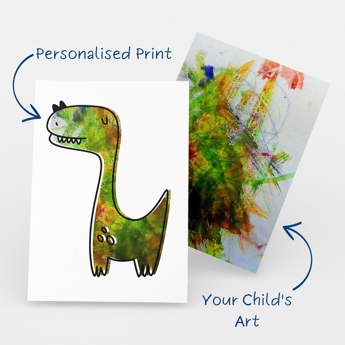 Personalised Dinosaur Digital Art Print