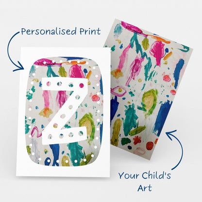 Alpha Initial Personalised Name Art Print DIGITAL COPY
