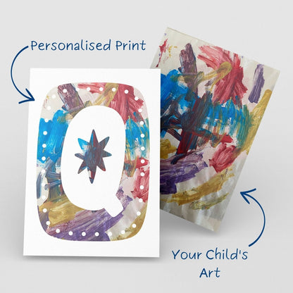 Alpha Initial Personalised Name Art Print DIGITAL COPY