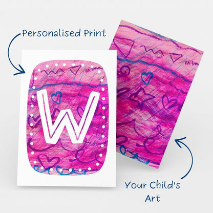Alpha Initial Personalised Name Art Print DIGITAL COPY