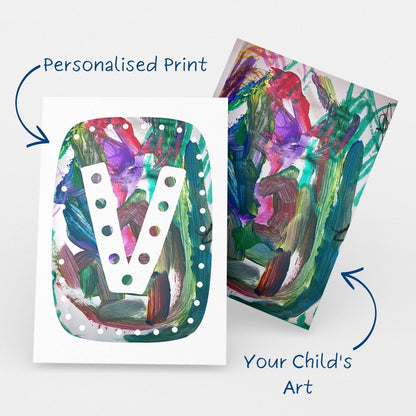 Alpha Initial Personalised Name Art Print DIGITAL COPY