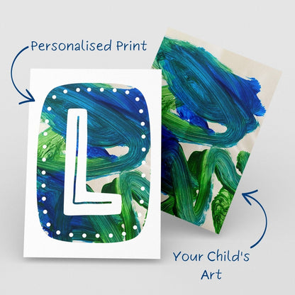 L Alpha Personalised Name Art Print - Mini MatisseArt PrintBaby showerBaby Shower Gifts