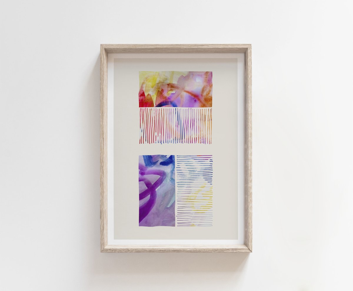 Abstract Lines II Digital Art Print - Mini MatisseArt PrintBaby showerBaby Shower Gifts