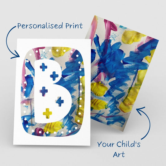 B Alpha Personalised Name Art Print - Mini MatisseArt PrintBaby showerBaby Shower Gifts