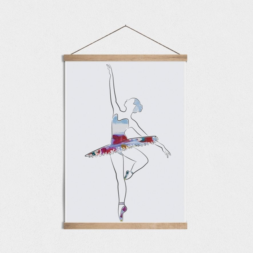 Ballet Digital Art Print - Mini MatisseArt PrintBaby showerBaby Shower Gifts