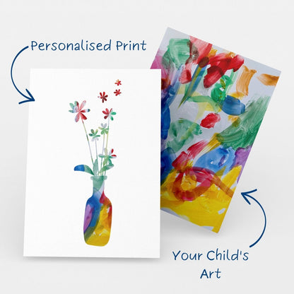 Bottle of Daisies Personalised Art Print - Mini MatisseArt PrintBaby showerBaby Shower Gifts