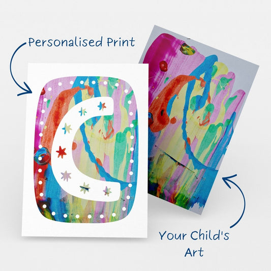 C Alpha Personalised Name Art Print - Mini MatisseAlphaArt PrintBaby shower