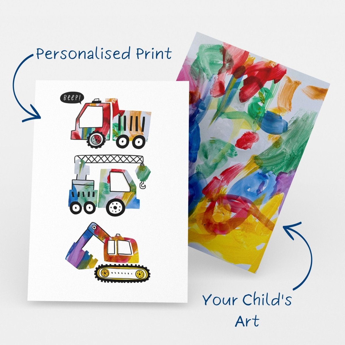 Construction Personalised Art Print - Mini MatisseArt PrintBaby showerBaby Shower Gifts