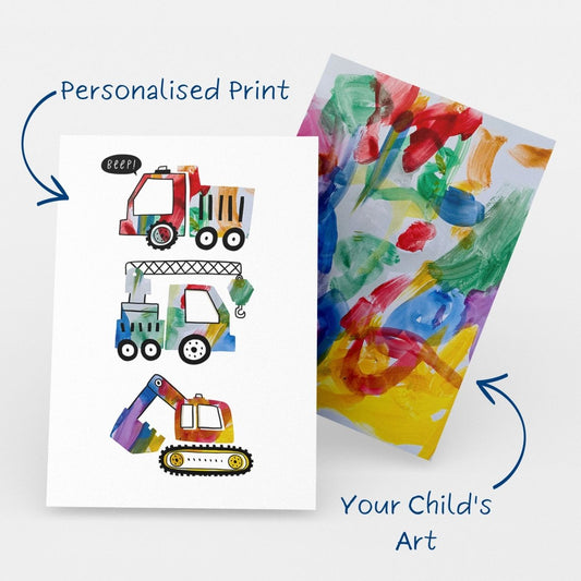 Construction Personalised Art Print - Mini MatisseArt PrintBaby showerBaby Shower Gifts