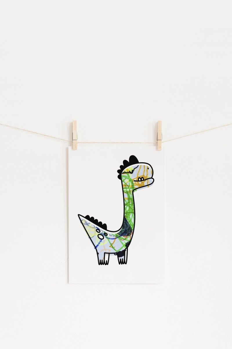 Dinosaur Digital Art Print - Mini MatisseArt PrintBaby showerBaby Shower Gifts