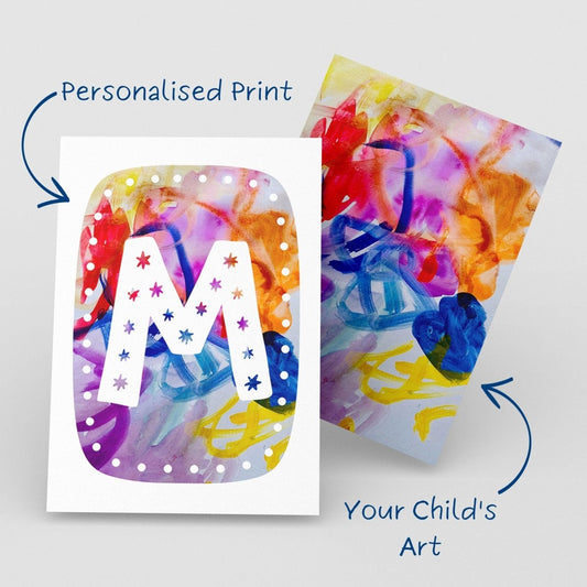 M Alpha Personalised Name Art Print - Mini MatisseArt PrintBaby showerBaby Shower Gifts