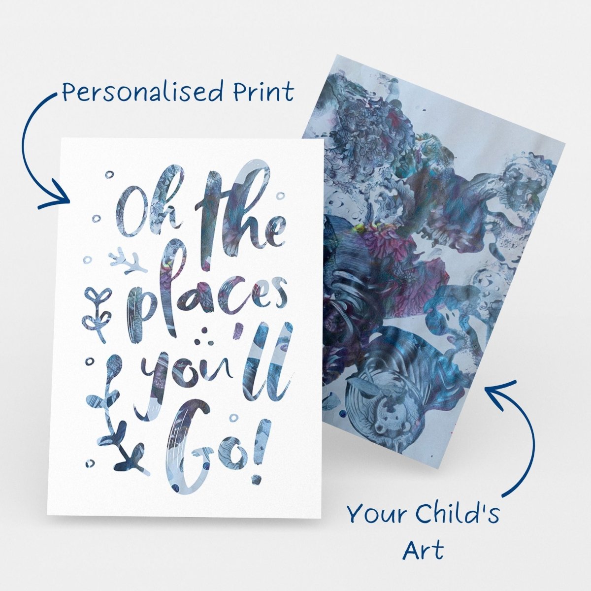 Oh The Places You'll Go Personalised Art Print - Mini MatisseArt PrintBaby showerBaby Shower Gifts