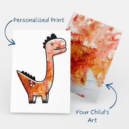 Personalised Dinosaur Digital Art Print - Mini MatisseArt PrintBaby showerBaby Shower Gifts