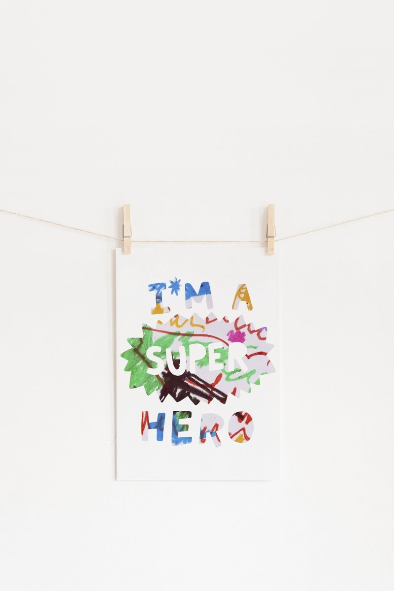 Super Hero Digital Art Print - Mini MatisseArt PrintBaby showerBaby Shower Gifts