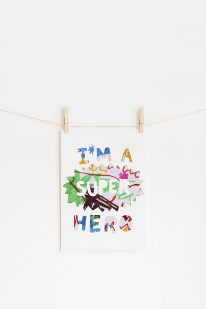 Super Hero Digital Art Print - Mini MatisseArt PrintBaby showerBaby Shower Gifts