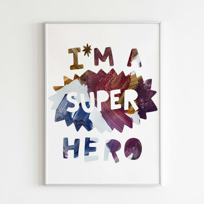 Super Hero Digital Art Print - Mini MatisseArt PrintBaby showerBaby Shower Gifts