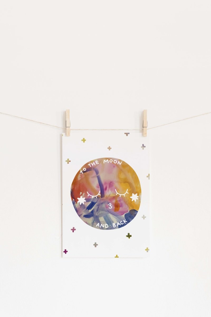 Moon Digital Art Print - Mini MatisseArt PrintBaby showerBaby Shower Gifts
