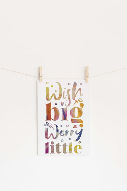 Wish Big, Worry Little Digital Art Print - Mini MatisseArt PrintBaby showerBaby Shower Gifts