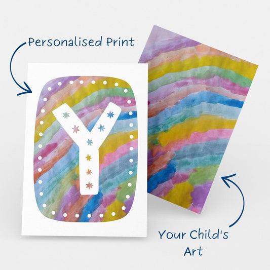 Y Alpha Personalised Name Art Print - Mini MatisseAlphaArt PrintBaby shower